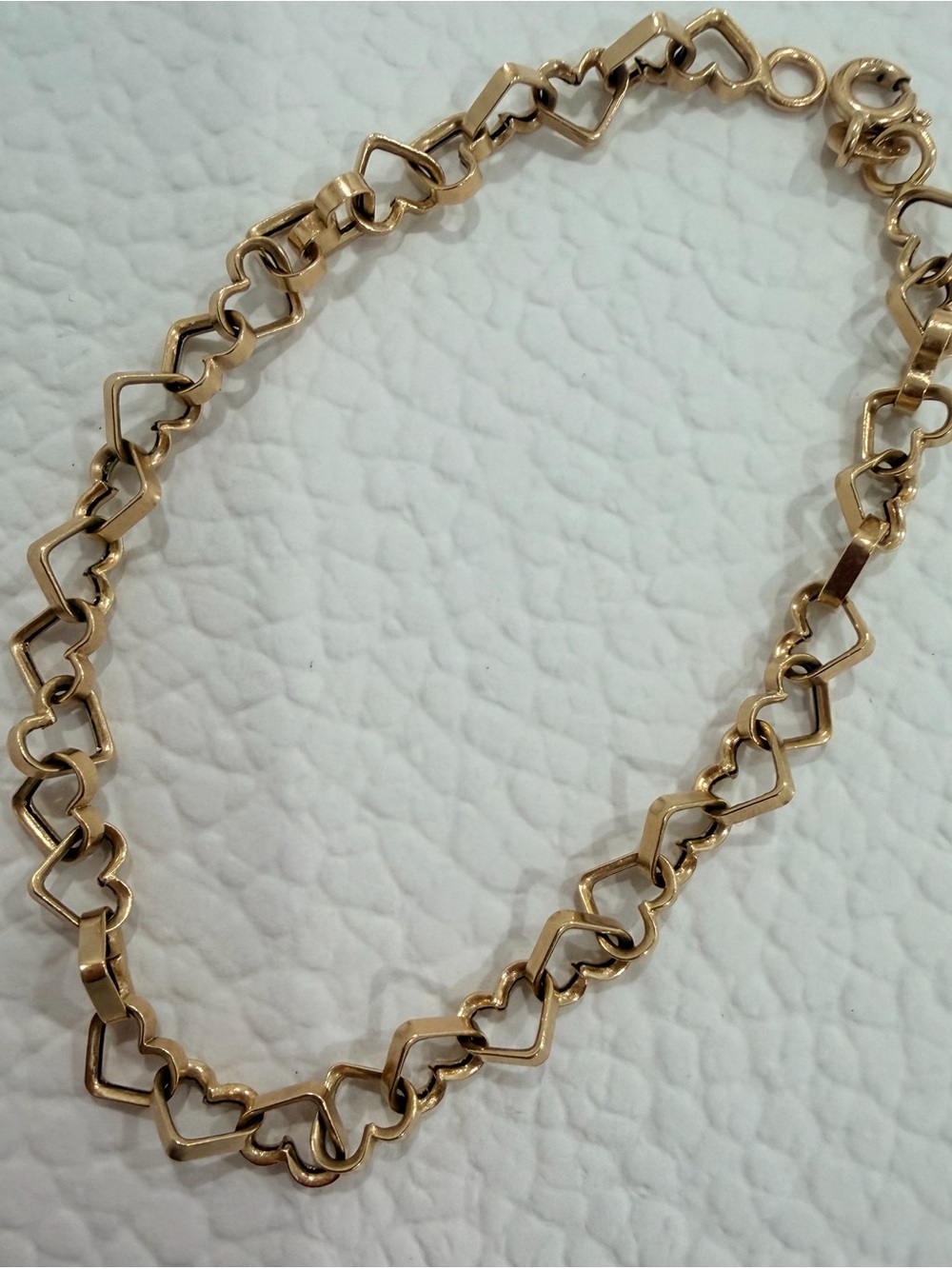 18kt Gold Heart Link Women's Bracelet